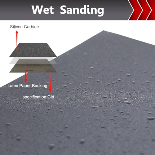 25-Count BOSHCRAFT 9" x 11" Wet/Dry Sandpaper Assortment (400-5000 Grit) - image 3