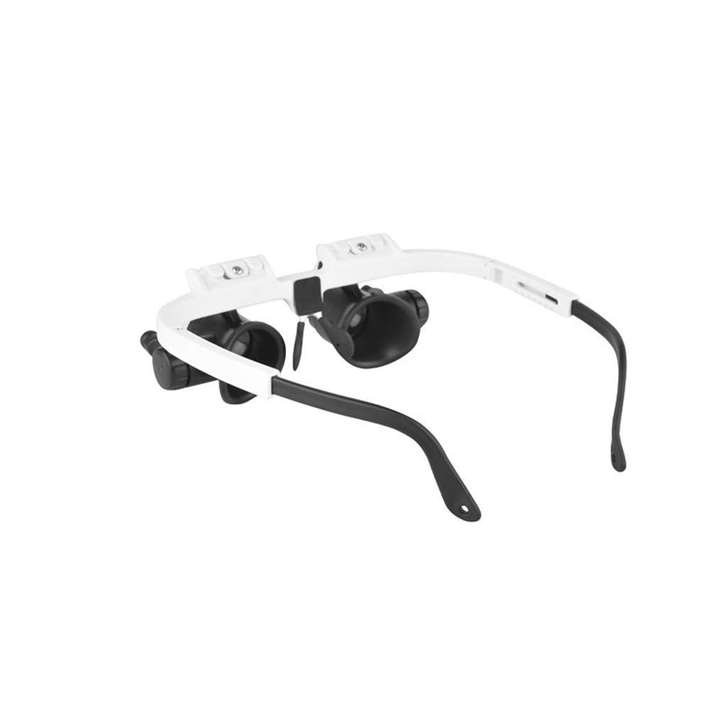 Stirnband-Lupenbrille mit Licht, Kopfmontage-Lupe, Lesebrille, Juwelier-Lupe, Handwerk, Uhrenreparatur, Hobby Star of Light