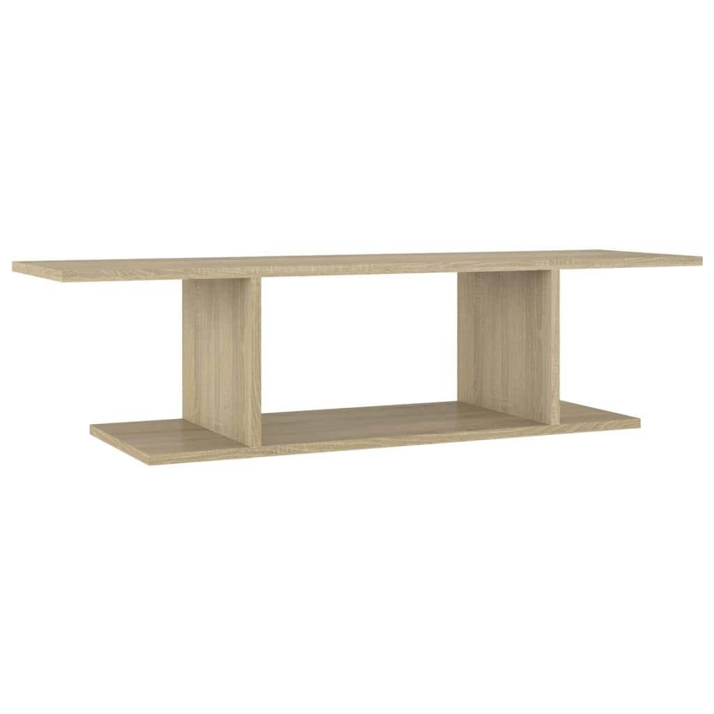 Mueble colgante para TV, roble Sonoma, 103 x 30 x 26,5 cm, compartimento abierto, armario para TV, diseño moderno para salón, duradero y fácil de limpiar