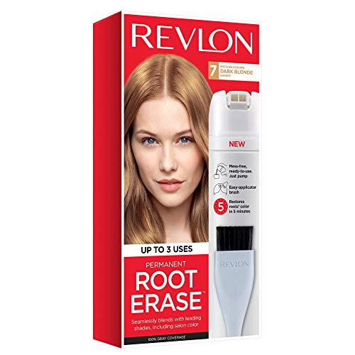 Permanent Hair Color by Revlon, Permanent Hair Dye, At-Home Root Ease with Applicator Brush for...