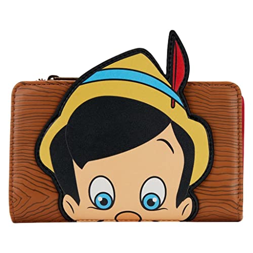 Loungefly Disney Pinocchio Peeking Faux Leather Flap Wallet