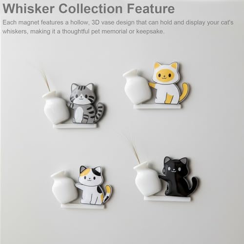 Imanes Decorativos Set 4 Piezas Gatos Pushing Vase miniatura 3
