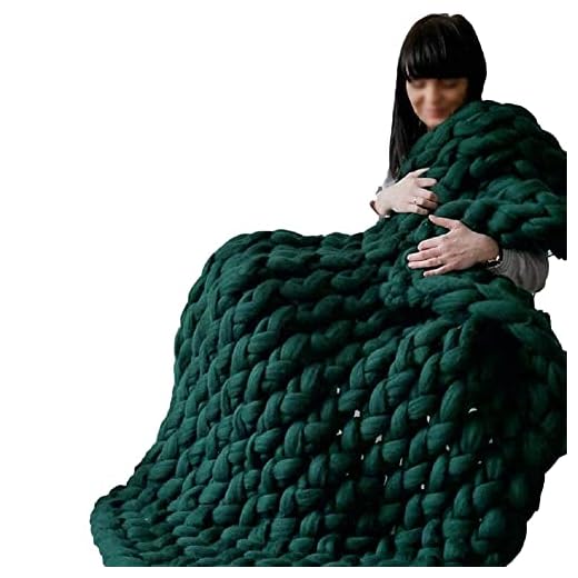 Chunky Knit Stickad Filt Handgjorda Stor Tjock Skrymmande Stickning Kasta För Sovrum Dekor Sällskapsdjur Säng Stolsmatta Matta (Size : 100x150cm)