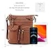 JESSIE & JAMES Robin Multipocket Concealed Carry Crossbody Bag with Lock and Key - Tan