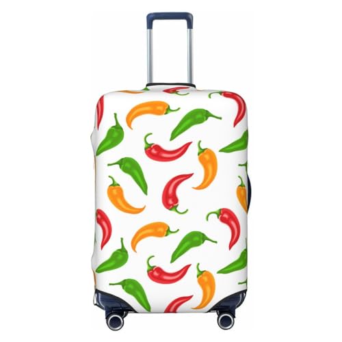 Bell Pepper Colorful Print Luggage Cover Protector Anti-Scratch Washable Fits 18-32 Inch Luggage-Large