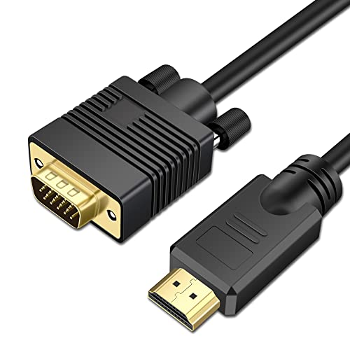 A-Technology Hdmi To Vga Cable 3Ft (1M) 1080P-Gold Plated-Active Video Adapter-Hdmi Digital To Vga Converter Cable-Support Notebook-Pc-Player Laptop-Tv-Projector-Monitor Etc #TOP5