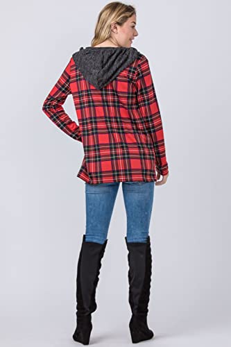 Image of Eloges Women's Multi Stripe Soft Knit Open Cardigan with Suede Elbow Patch