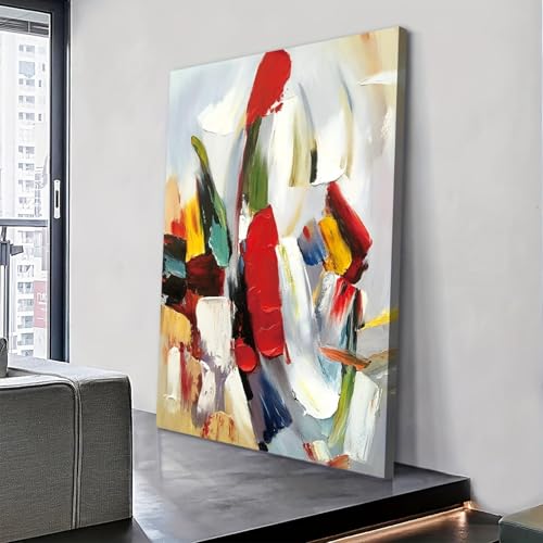 Peinture toile mur art moderne 95x145 cm pour habiller un mur vide et valoriser votre salon