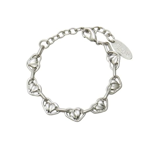 [~NtFh] n[g`F[uXbg HEART CHAIN BRACELET 103253054006 SILVER ONE SIZE
