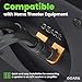 GearIT 14AWG Premium Heavy Duty Braided Speaker Wire Cable (6 Feet) Dual Gold Plated Banana Plug Tips - in-Wall CL2 - Oxygen-Free Copper (OFC) Black