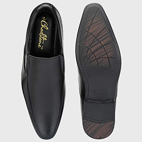 Image of Chadstone Men Black Formal Shoes-7 UK (41 EU) (CH
