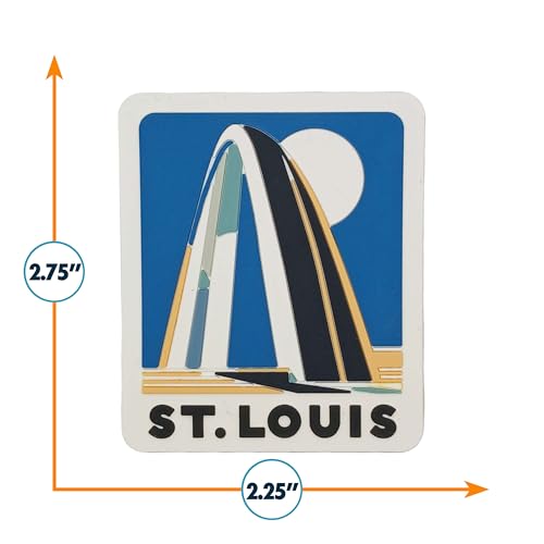 Imán decorativo Vagabond Heart St. Louis rectangular PVC miniatura 3