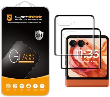 2 Pack Supershieldz Tempered Glass Screen Protector For Motorola Razr Plus (2024) - Full Coverage