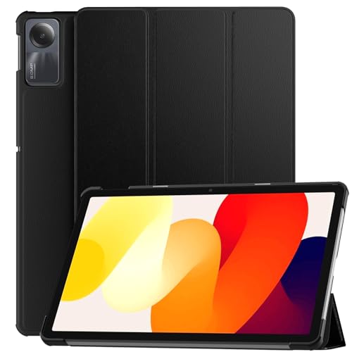 MoKo Redmi Pad SE ケース シャオミ レッドミパッド SE 11インチ用保護ケース 手帳型保護カバー スタンドケース オートスリープ対応 PC+PU製 軽量 汚れ防止/耐衝撃 Black