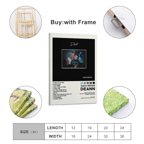 Toile Zach Bryan Deann 2019 impression haute définition résistante aux UV