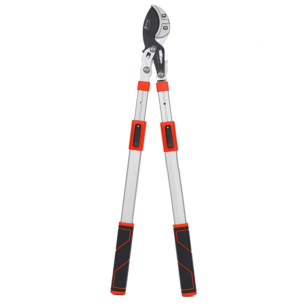 NEWFUN Tijera Podar Telescopica, Tijeras de Podar, 65-100 CM, Corta Ramas de Alto Rendimiento con Estructura de Engranaje que Ahorra Trabajo, Hoja Afilada de Acero al Carbono SK-5