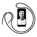 Produktbild ZhinkArts Handykette kompatibel mit Apple iPhone 7 Plus / 8 Plus - 5,5" Display - Smartphone Necklace Hülle mit Band - Handyhülle Case mit Kette zum umhängen in Dunkelgrau