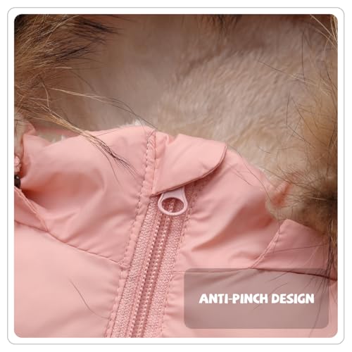 Image of Baby Boy Winter Coat Toddler Girl Hooded Puffer Jacket Fur Collar Down Outerwear