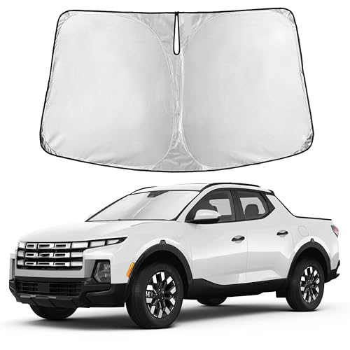 Image of Autovir Windshield Sun Shade Fit for 2022-2024 2025 2026 Hyundai Santa Cruz Sunshade, Front Car Window Shades Sun Visor, Blocks UV Rays & Heat, Car Accessories
