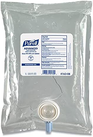 Purell CS2 Hand Sanitizer Gel Refill, Frag Free, 8ct x 1000 mL - 4163-08
