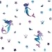 Mermaid Wall Decal Fairytale Ocean World Decorations Girls Nursery Decal Bathroom Wall Sticker Bathtub Decoration Home Decor，Sea Blue