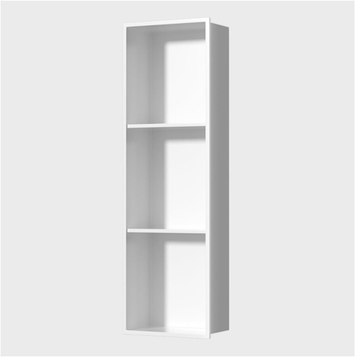 Étagère encastrée douche 3 niveaux inox 304 blanc niche design encastrable salle de bain
