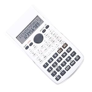 Scientific Calculator, 12 Digit 240 Functions Office Calculator, Multifunction Large Display Students Calculator with Sliding Hard Cover (White)