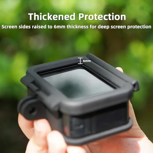 Image of Go-Pro Hero Shockproof Body Frame Housing Protective Case with Lens Cap Compatible with Hero 9 | 10 | 11 | 12 Action Camera Protective Vlog Cage, Action Camera Accessories (Cover with Lens Cap)