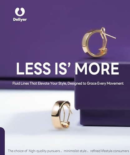 Small Huggie Hoop Earrings for Women, Chunky Real K Gold Plated Sterling Silver, S925 Hypoallergenic Jewelry Gift, Wide Thick 0.1oz Comfortable Everyday Earrings Non Tarnish (Gold/Silver) 6