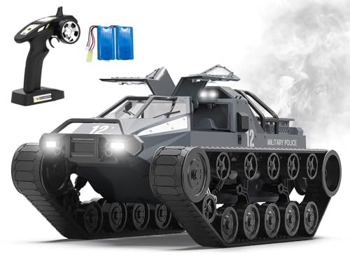 RACENT 1:12 RC Tank Remote Control Tank Off-Road RC Truck 4WD RC Crawler 360&deg;Rotating Drifting Car...