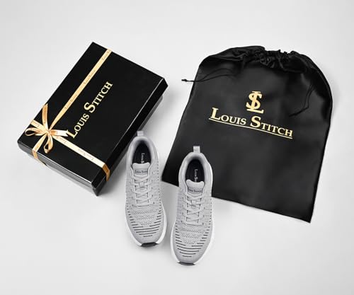 Image of LOUIS STITCH Men's Lightweight Knitted Athleisure Sport Shoes | Casual Lace-Up Sneaker and Athleisure Wear | Perfect for Casual, Gym & Travel Wear | LS-AT-RFKN