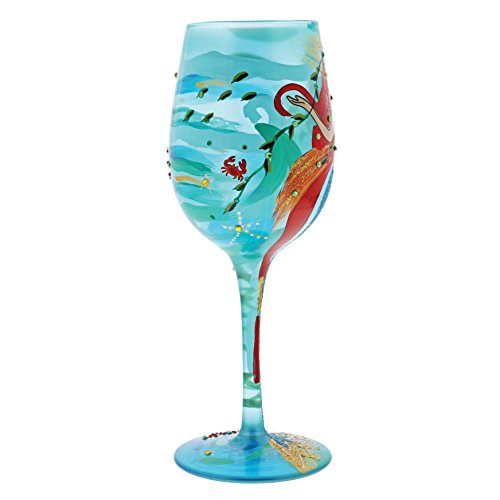 Enesco Wine Glass Mermaid Drinkware, 1 Count (Pack Of 1), Blue/Green/Orange/Brown #TOP2