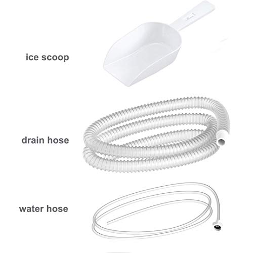 Smad Ice Maker Machine Automatic Household Commercial Ice Maker Undercounter, Manual & Automatic Water Supply, 11~20 Minutes per Cycle, 88 lbs Ice in 24 h, Storing Ice 8.8 lbs, Black