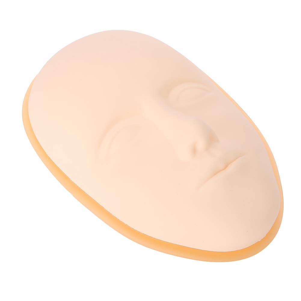 Tattoo Practice Skin Head,5D Facial Tattoo Practice Skin Silicone Permanent Makeup Skin Microblading Eyebrow Lip Training Skin Facial Tattoo Training Skin Support Base for Beginners Artists(Full Set)