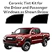 Factor Precut Ceramic Window Tint for Toyota Tacoma 2016-2023 to Block Over 99% Harmful UV Rays 2mil Thick Shop Grade Use Superior Heat Rejection, Professional Finish (35%)