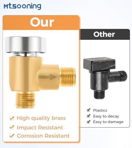 Image of 571-VAC-CHK-A RV Vacuum Breaker Check Valve, Brass RV Backflow Preventer, Camper Trailer Flusher Tank Valve for Black Tank System,1 /2 DN Male