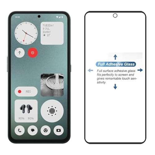 Image of DARKFIT Tempered Glass Premium Screen Protector Compatible for Nothing Phone 1 | Edge to Edge Coverage with Easy Installation Kit | Scratch Resistance | HD Clear Glass (Black Border) | Pack of 1