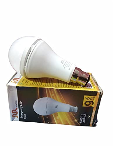 Image of RR 9W Inverter Rechargeable Base LED B-22 Ceramic White Emergency Bulb with Up to 4-5 Hours Back Up (Cool Day Light)