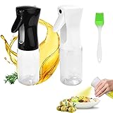👍【Multiuso/Para Esterior y Interior】Recibirás 2 piezas de pulverizadores de aceite + un un cepillo de silicona (se puede utilizar para untar mantequilla, aceite de oliva, salsa de mostaza, salsa y yema de huevo al cocinar, hornear y asar a la parrilla en la cocina. muy práctico), el jueo es perfecto para cocinar: freír, teppanyaki, hornear, asar a la parrilla. También se puede usar para rociar agua y alcohol para limpiar la cocina y los muebles, etc. satisface sus diversas necesidades.