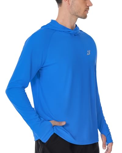 Roadbox Mens UPF 50+ Fishing Shirt, Long Sleeve UV Sun Protection Hoodies, Quick Dry Rash Guard for Hiking Outdoor Working2