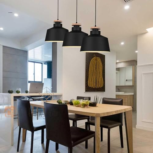 Lustre moderne en métal avec suspension réglable et base E27 pour éclairage chic