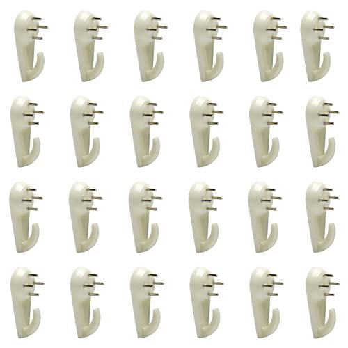 Image of Picture Hangers Ceiling Hooks Professional Photo Frame Hooks Kit with Nails for Hanging Plants Mugs Wind Chimes Utensils White 30PCS