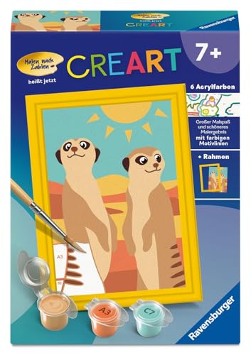 Peinture par numéro enfants CreArt chiens joueurs Ravensburger