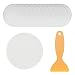 KOOKZ Lot de 40 autocollants ronds antidérapants transparents pour douche et baignoire - Pour enfants et femmes enceintes - 10 cm - Avec grattoir
