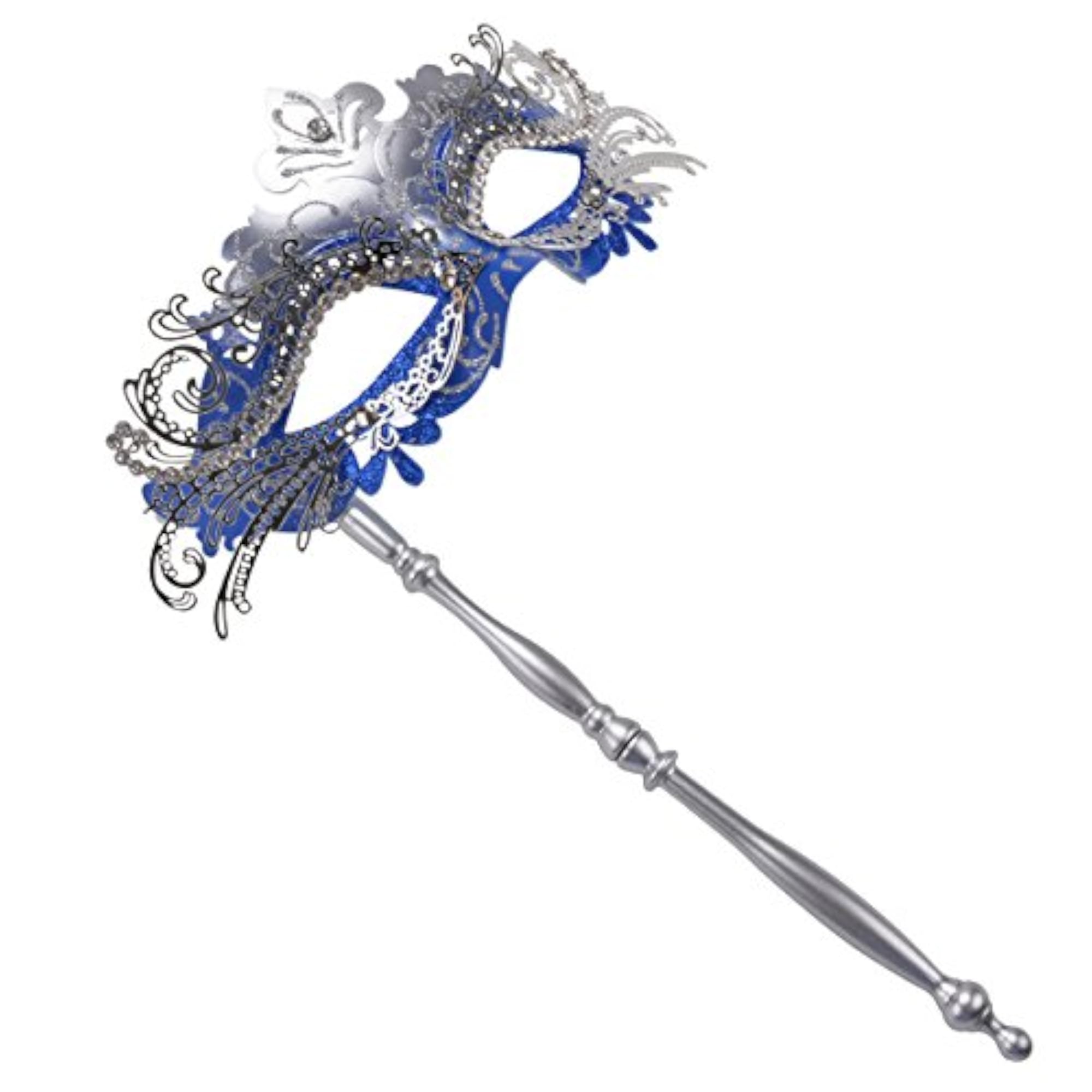 Masquerade Mask, Fashionable Venetian Design with Holding Stick
