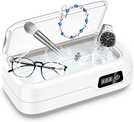 49KHz Ultrasonic Eyeglass Cleaner Machine with Digital Timer, Suitable for Ultrasonic Cleaning of Machine Jewelry, Eyeglasses, Rings