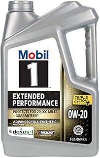 Mobil 1 Extended Performance Full Synthetic Motor Oil 0W-20, 5 Quart