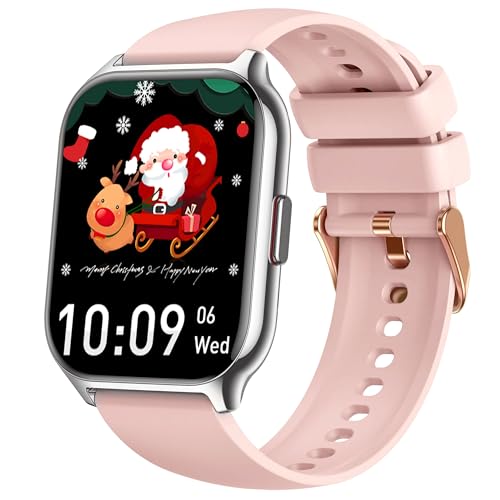 ZOSKVEE Reloj Inteligente Mujer, [Dos Correas] Bluetooth Llamada y Recibir Whatsapp, 2'' Smartwatch Deportivo con Presión Arterial, 100+ Deportes, Ritmo Cardíaco, DIY Esferas, para iOS Android