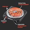 Elite Gourmet ESB200B Electric Single Burner, 1000W Portable Coil Hot Plate with Adjustable Temperature Control, Power Indicator Light, Built-In Drip Pan, Works with All Cookware, Black #2