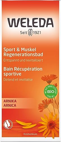 WELEDA Bio Sport & Muskel Bad vegan - Naturkosmetik Badezusatz mit ätherischen Ölen entspannt & regeneriert beanspruchte Muskeln nach dem Sport - Bad Essenz mit Rosmarin & Lavendel Duft (1x 200ml)